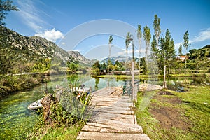 Beautiful park in the small town of Morin in Boka Kotorska Bay.