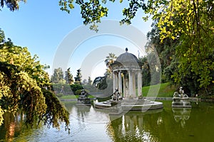 The beautiful Park of Villa Pallavicini, in Genua, Italy