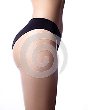 Beautiful part of female slim body. Beauty part of female body. Woman's shape with clean skin