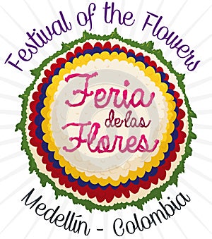 Hermoso patriótico Colombiana de flores ilustraciones 