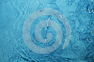 Beautiful pattern of blue water