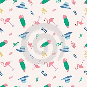 Beautiful pattern with icons and design elements