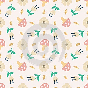 Beautiful pattern with icons and design elements