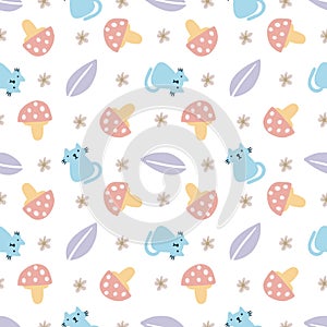 Beautiful pattern with icons and design elements