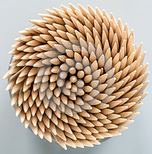 Beautiful pattern of interlaced toothpicks in a square picture