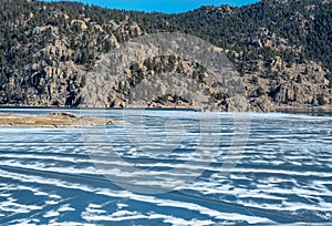 Beautiful Patterns on an Ice Covered Colorado Lake