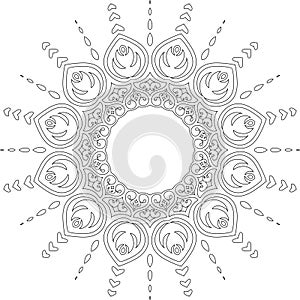 Beautiful peaceful mandala vector illustration