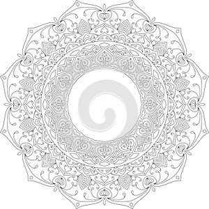 Beautiful peaceful mandala vector illustration