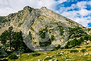 The beautiful peak of Gra de Fajol, in the Pyrenees Mountains Catalonia, Spain photo