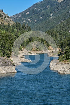 Gorgeous Snake River flowing through the Valley in Sublette County, Wyoming. photo