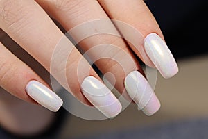 beautiful pearl manicure