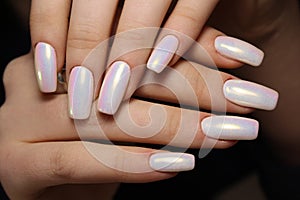 beautiful pearl manicure