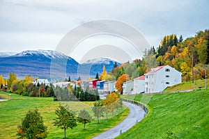 Beautiful Perspective view in Akureyri, Iceland