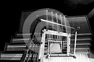 Square staircase in BW