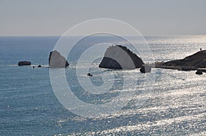 The beautiful Petra tou Romiou Beach Pafos in Cyprus