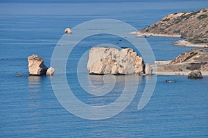 The beautiful Petra tou Romiou Beach Pafos in Cyprus