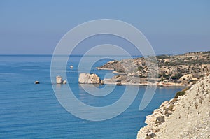 The beautiful Petra tou Romiou Beach Pafos in Cyprus