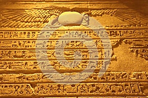 beautiful pharaonic wall carvings