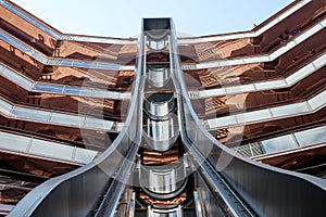 Elevator shaft outdoors