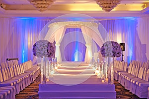 Beautiful photo of the Jewish Hupa , wedding putdoor .