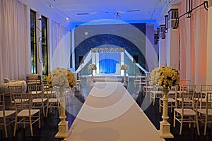 Beautiful photo of the Jewish Hupa , wedding putdoor .