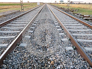 Beautiful photo of the path of high-speed train photo