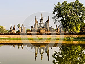 Beautiful photo of the Sukhothai ruins taken in thailand, Asia