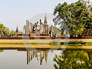 Beautiful photo of the Sukhothai ruins taken in thailand, Asia