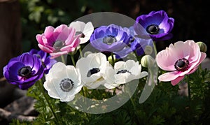 A beautiful photograph of Anemone coronaria photo