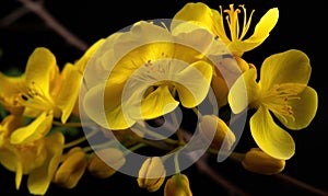 A beautiful photograph of Cassia fistula flower photo
