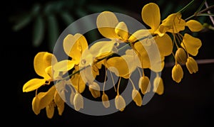 A beautiful photograph of Cassia fistula flower photo