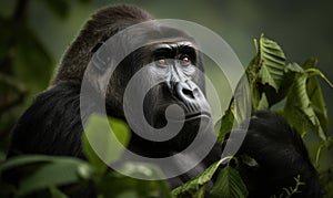 A beautiful photograph of a Mountain Gorilla