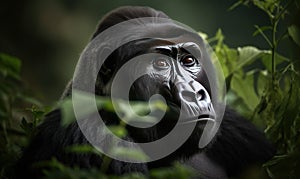 A beautiful photograph of a Mountain Gorilla