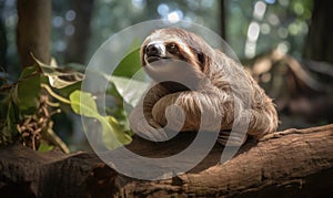 A beautiful photograph of The Pygmy Three-toed Sloth