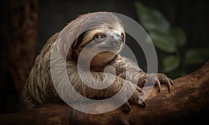 A beautiful photograph of The Pygmy Three-toed Sloth