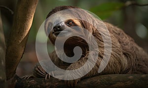 A beautiful photograph of The Pygmy Three-toed Sloth