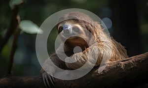 A beautiful photograph of The Pygmy Three-toed Sloth