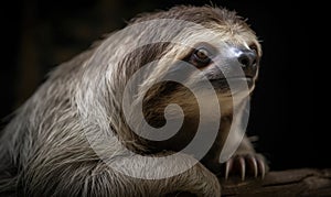 A beautiful photograph of The Pygmy Three-toed Sloth