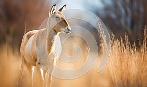 A beautiful photograph of Saiga Antelope