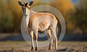 A beautiful photograph of Saiga Antelope