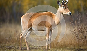 A beautiful photograph of Saiga Antelope