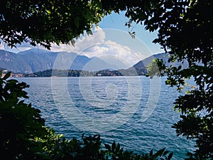 Lago di Lugano beautiful summer lake photo photo