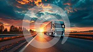 Beautiful photography for Freight transportation services advertising.