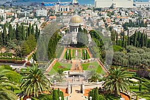 Beautiful picture of the Bahai Gardens in Haifa Israel.
