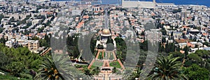 Beautiful picture of the Bahai Gardens in Haifa Israel.