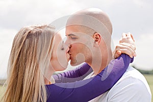Beautiful picture of kissing couple
