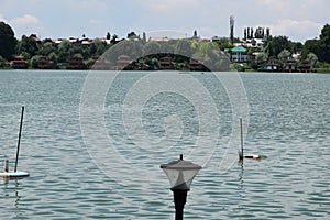 Nigeen lake side showing beautiful shining waters photo