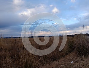 Beautiful pictures of dark clouds in the sky in the evening in India.