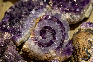 beautiful pieces of amethyst brushes.