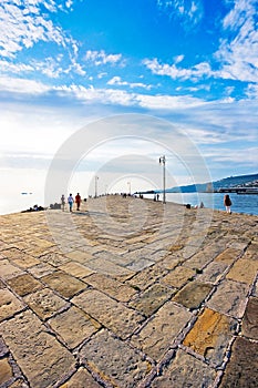 Beautiful pier scene at sunset